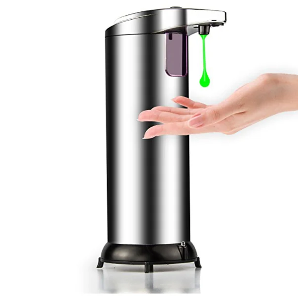 
2019 Amazon Hot Sale New Product 250ML Stainless Steel Infrared Touchless Automatic Sensor liquid Soap Dispenser Home Tool 