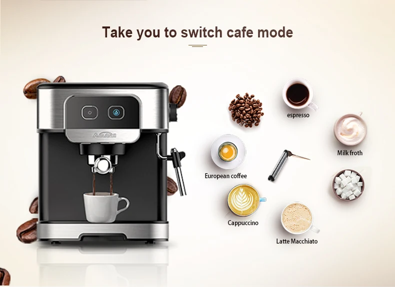 Commercial And Household Digital  Panel Coffee Machine  Professional Manufacturer Semi-Automatization Espresso Machine