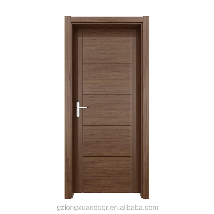 moisture-proof HDF wood  door with solid wood skin finished or painting finished