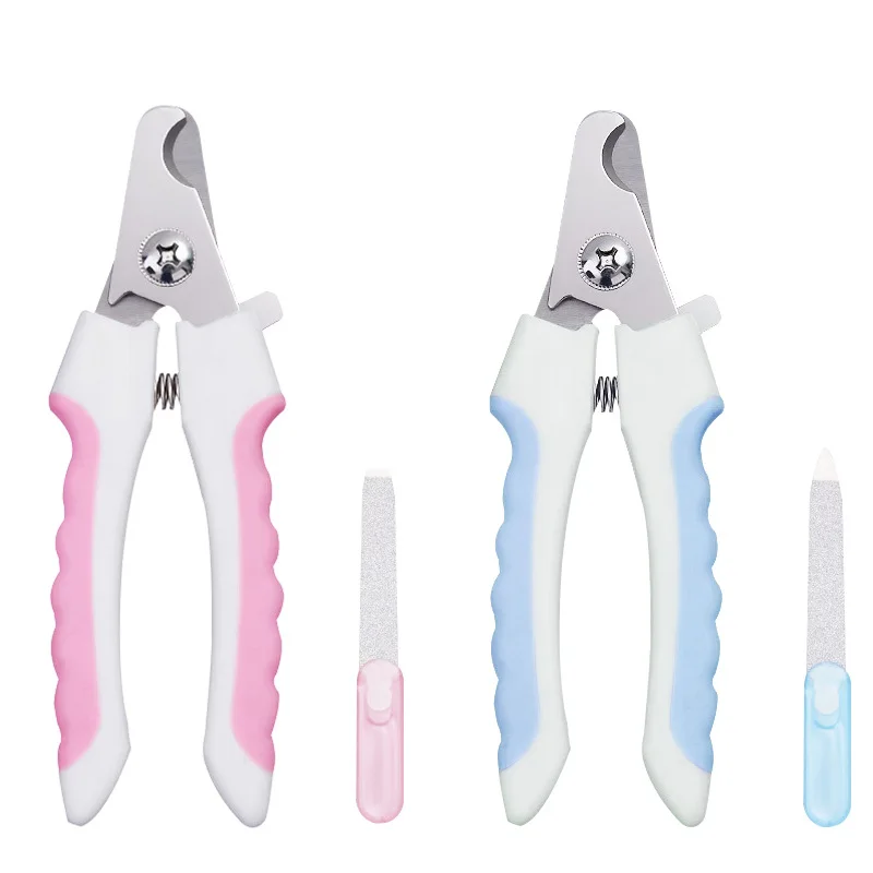Hot Sale Pet Nail Clippers Cleaning Set Splash Proof Baffle Design Manicure Pliers With File
