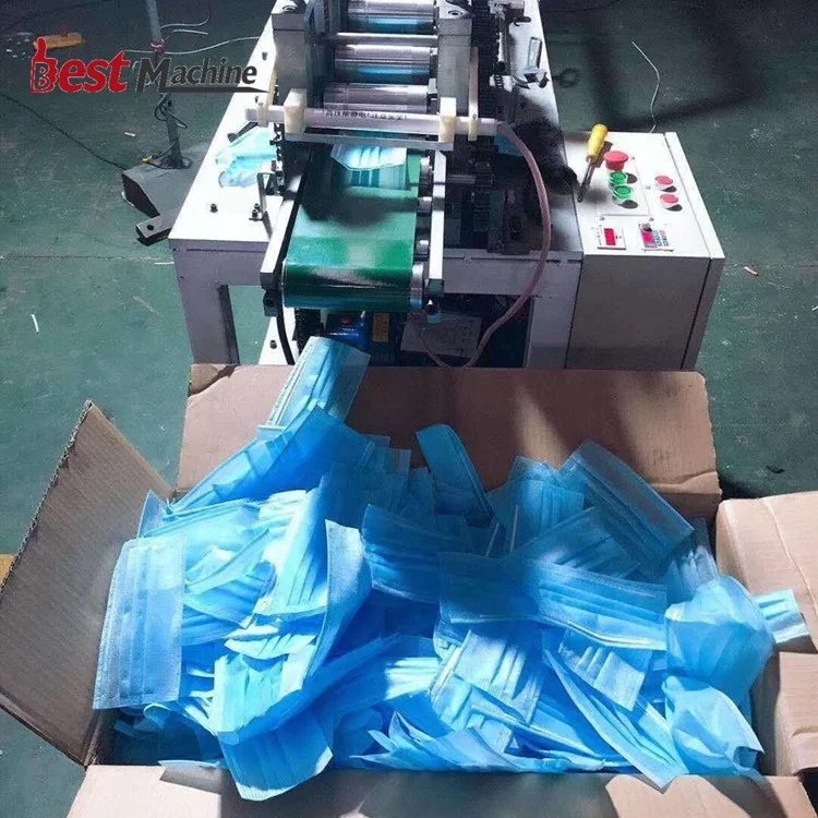 3 одноразовая медицинская маска с тремя складками Semi автоматическая для лица производства делая