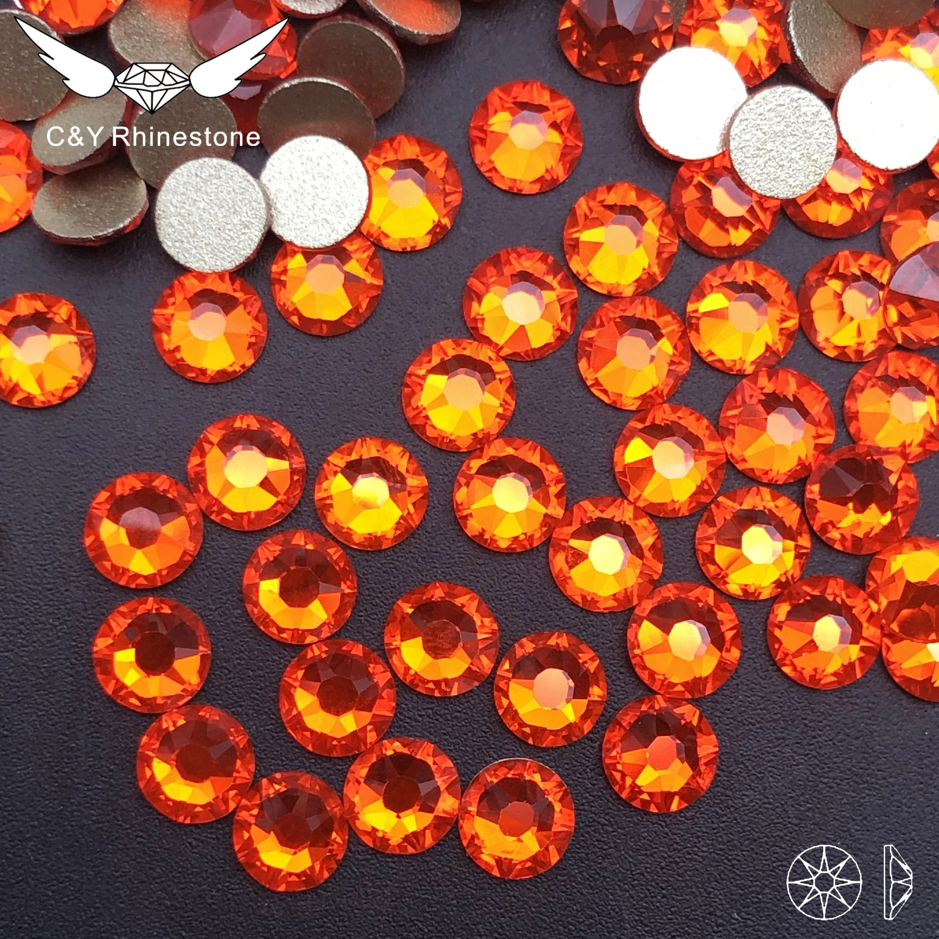 CY 2088 High Quality SS10 SS16 SS20 SS30 16 Cut Facets Rhinestone Bulk Flat Back Nail Rhinestones