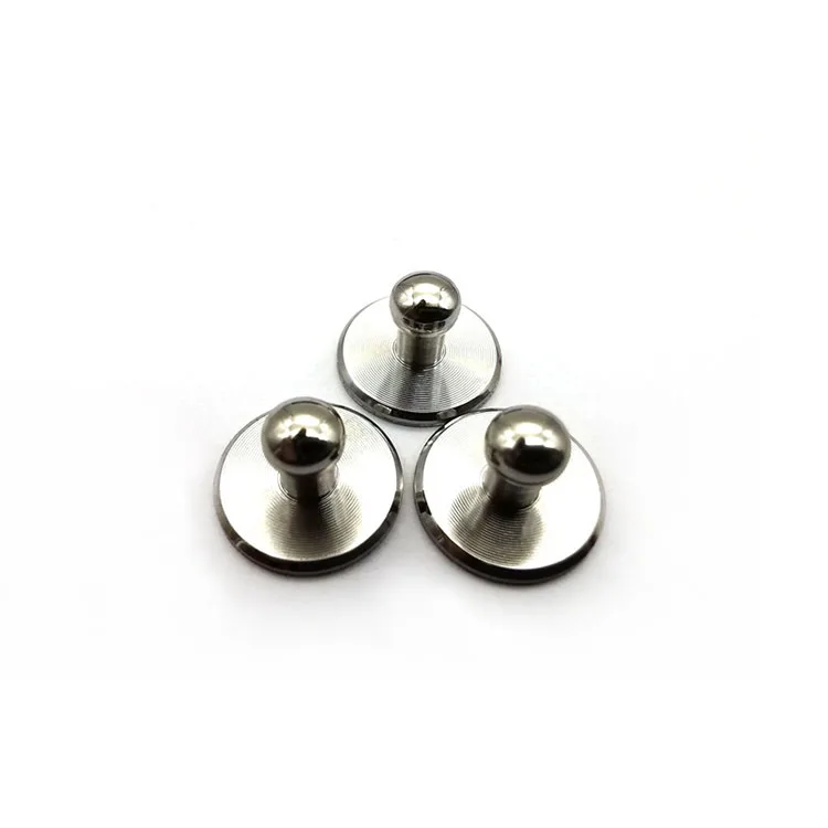 Stainless steel custom Round Head press rivet back ball stud for rubber strap