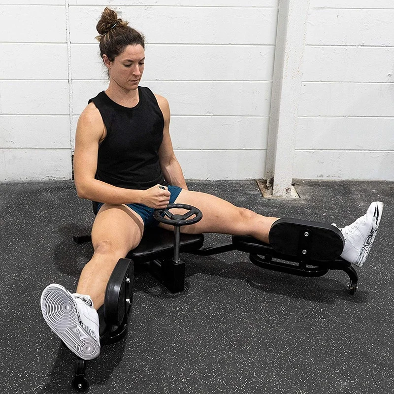 Doublewin Home Gym Fitness Leg Stretch Machines with Adjustable Wheel and Gear System