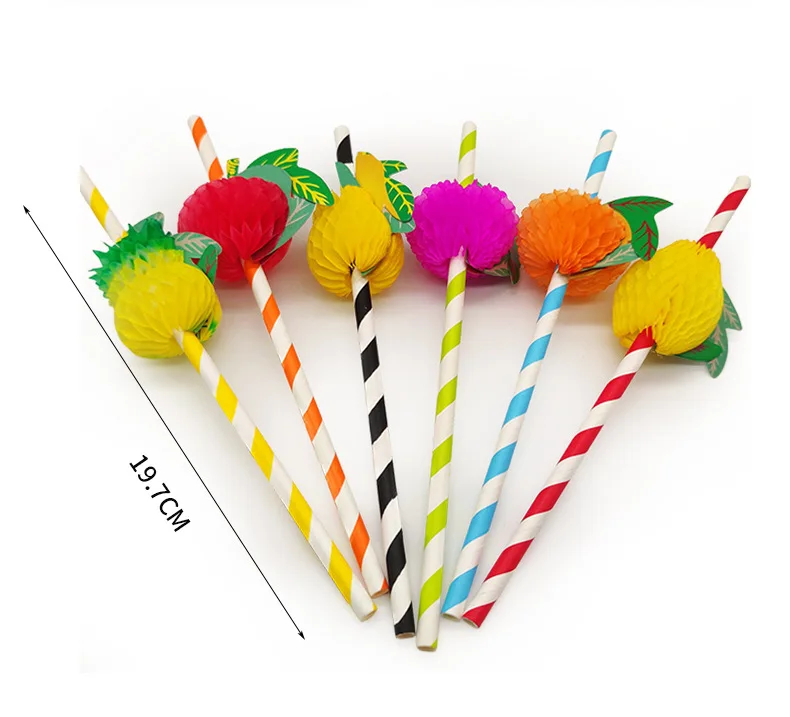 Лучшее качество, украшения из ананаса, биоразлагаемые бумажные соломинки для свадьбы