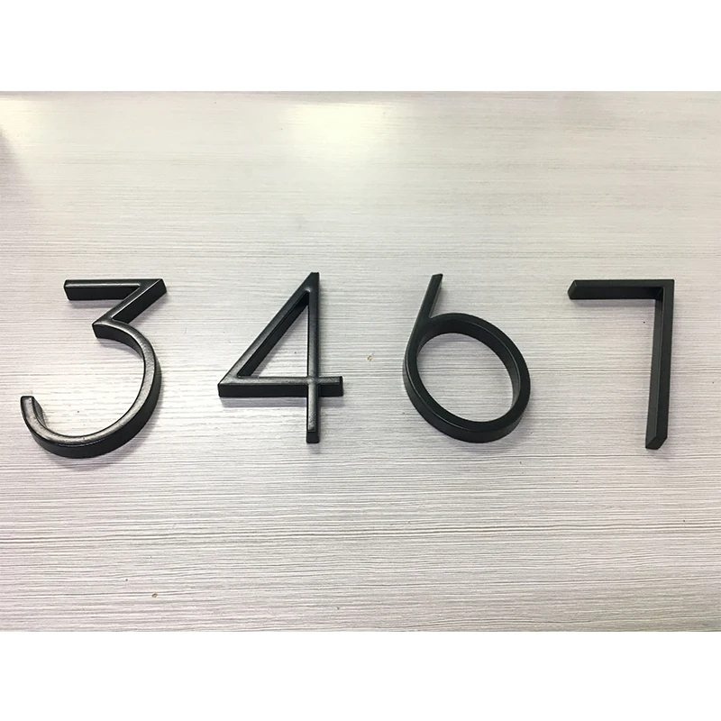 Современные Металлические номера для дома от ржавчины с наборами для ногтей для двери садовый почтовый ящик Декор видимость вывески номер 9