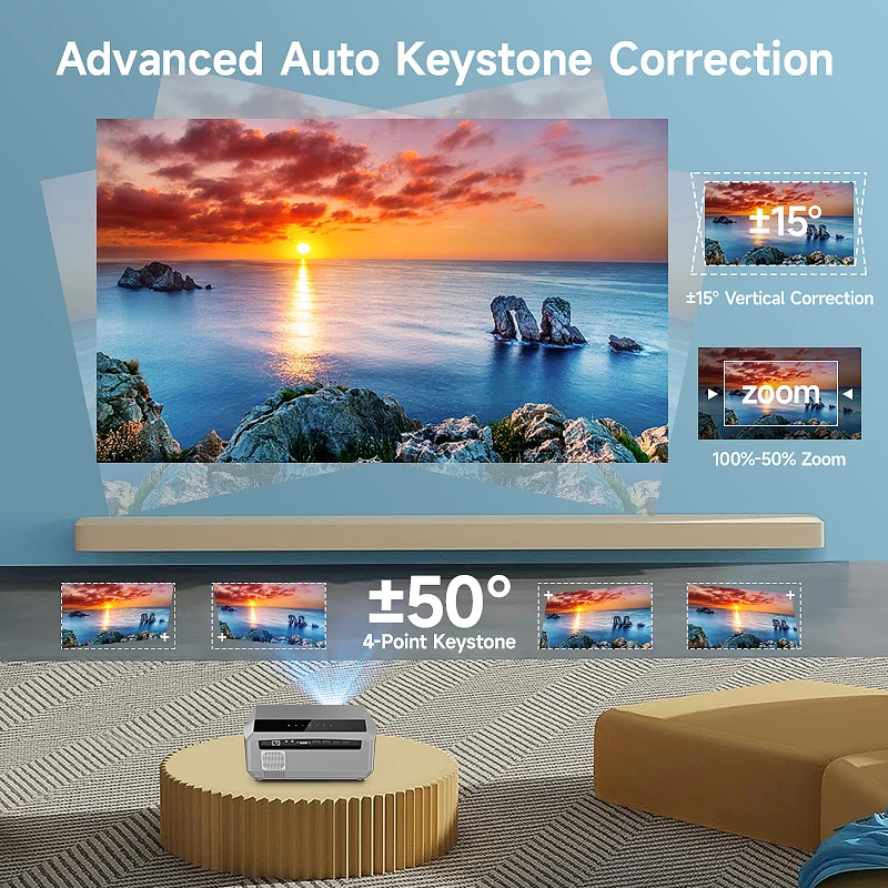 caiwei support full HD support 4k 1080P Digital Projector wifi projector Home meeting room outdoor