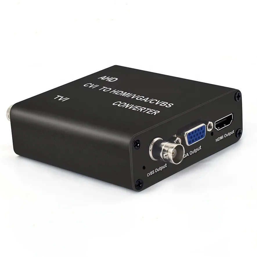 4K AHD TVI CVI CVBS 4 in 1 video converter for AHD TVI CVI signal convert to HDMI VGA CVBS output