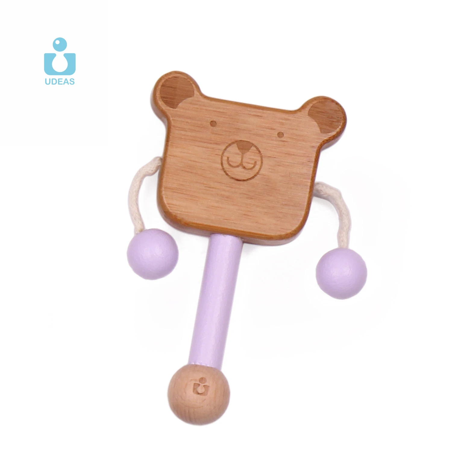 Eco Friendly Small Newborn Little Baby Rattle Toys Drum-Shaped Rattles Drum Kids Educational Montessori Infant Toys