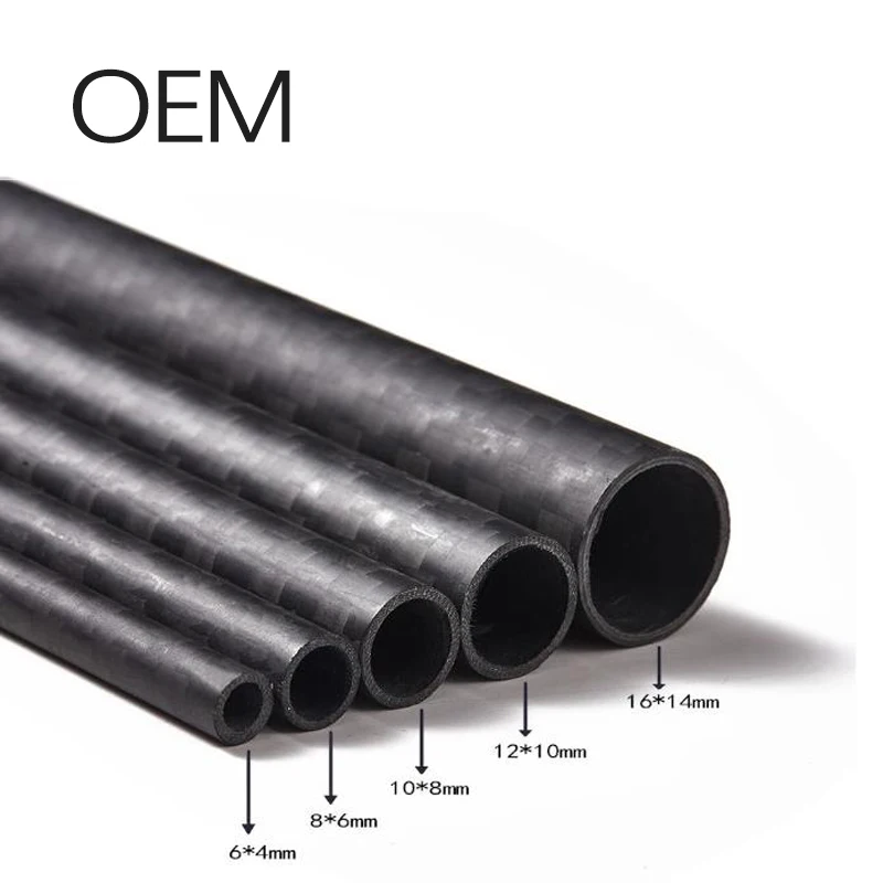 carbon fiber tubing 14mm 90mm 100mm 150mm 1500mm 1m 2m manufacture high pressure tube