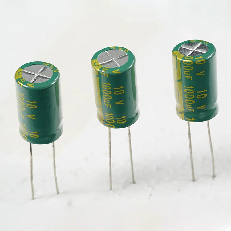 Customizable Gold lettering on green background with Cost-effective 1000UF 10V aluminum electrolytic capacitors