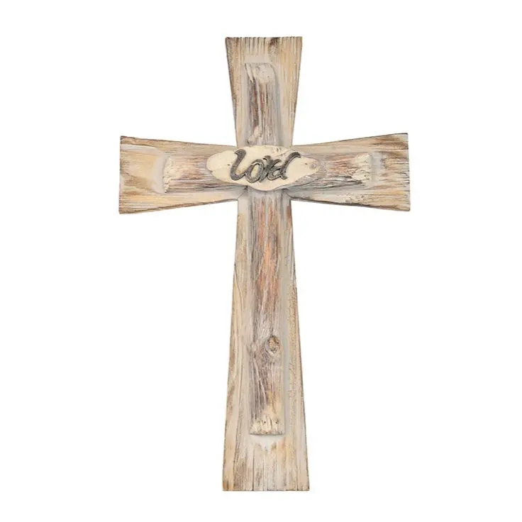 Custom Resin Cross Wood Lord Crosses Religious Cross for Wall Arts and Crafts
