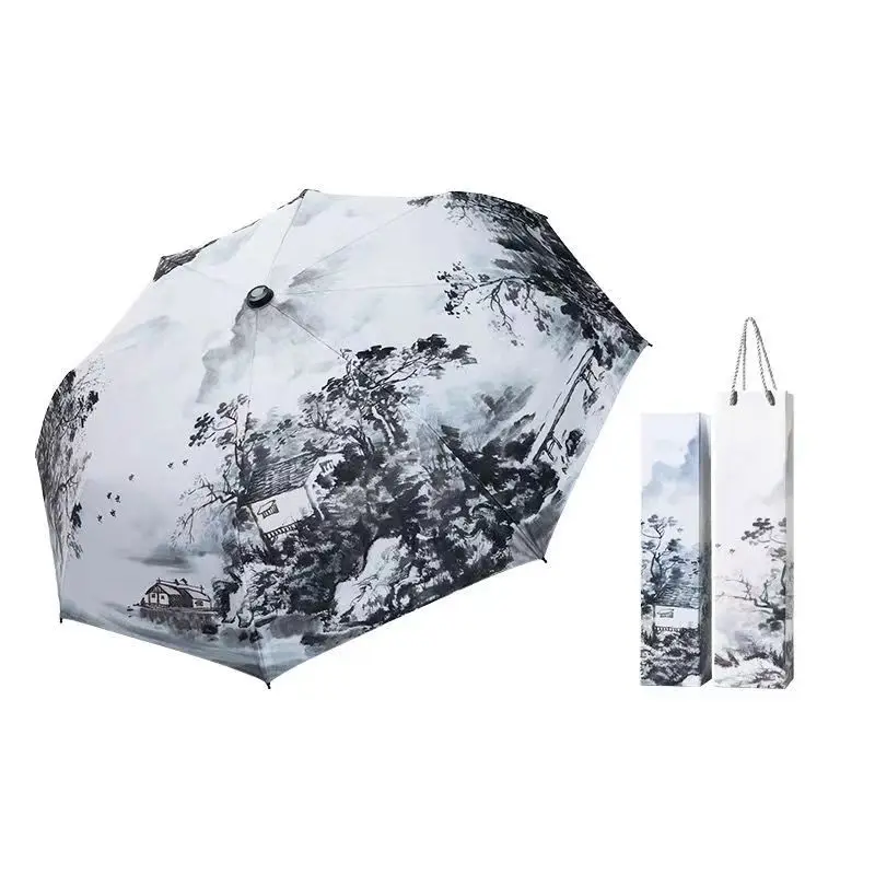 Electric Water Spray fog Cool Fan Umbrella With Power Bank UV Proof Umbrella for Men and Women to use in raining and Sunny days