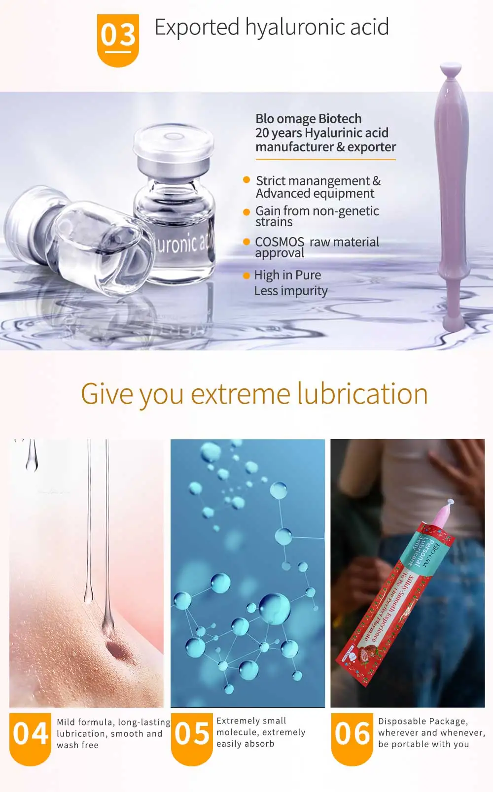 No Hormone moisturizing Christmas Promotion Water Based  Sexual Lubricant Jelly in Stocks