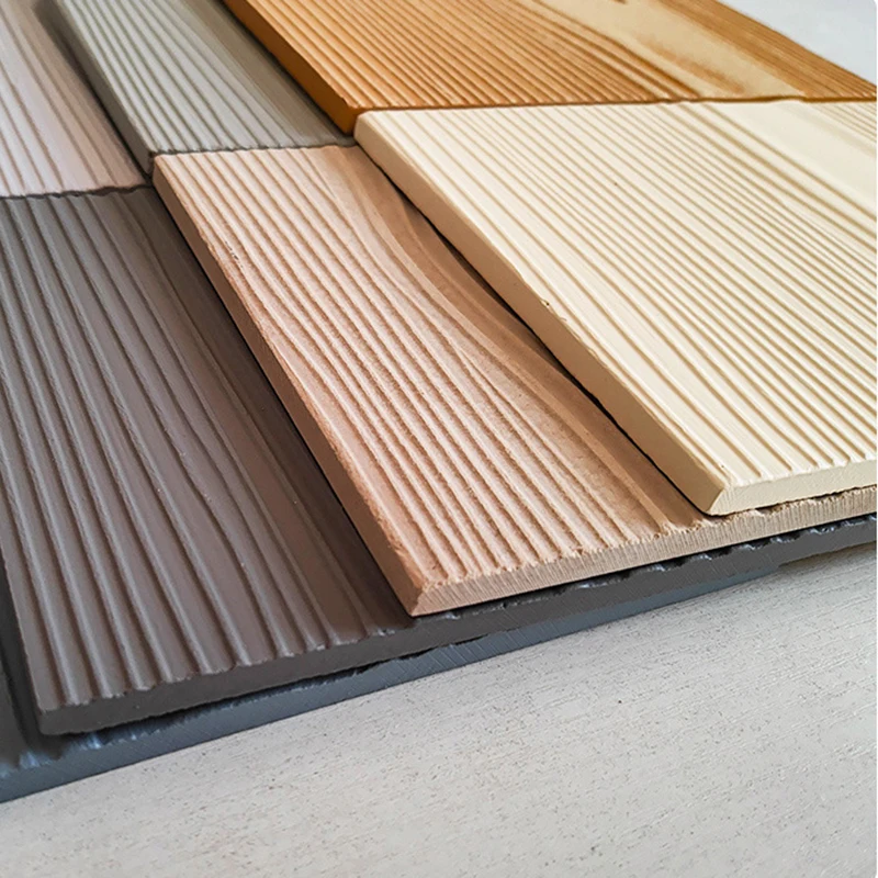 Compressed wood grain fiber cement siding panel exterior cladding fireproof cement sheet wall board