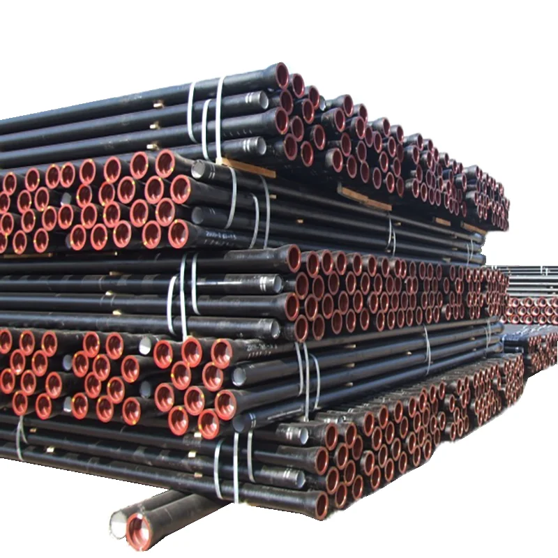 Epoxy Coated Cast Iron Pipe  C40 C30 C25 K9 thickness 8.1mm Ductile Iron Pipes Water Supply Pipe