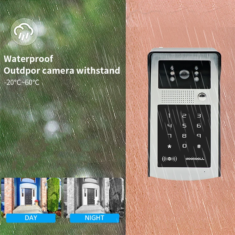 Wholesale High Quality 7 Inch Indoor Intercom Monitor Doorbell System 4-wire Video Door Phone Color Home Wifi System