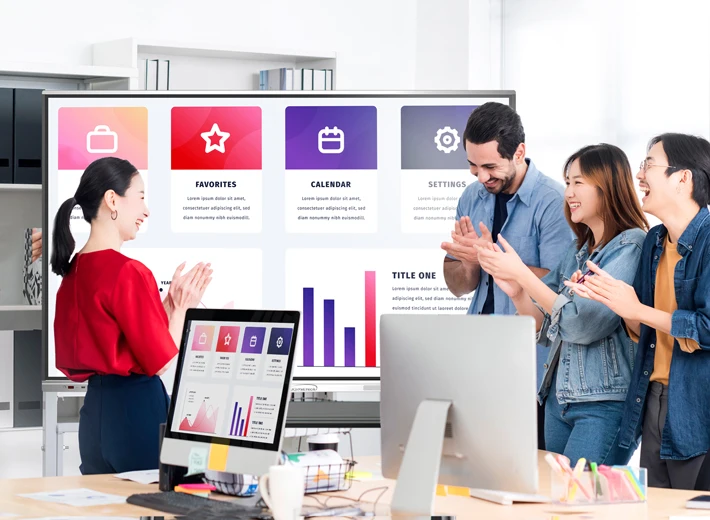 100 дюймов сенсорный экран светодиодный ЖК-экран класс и Конференция двойная операционная система умная интерактивная доска