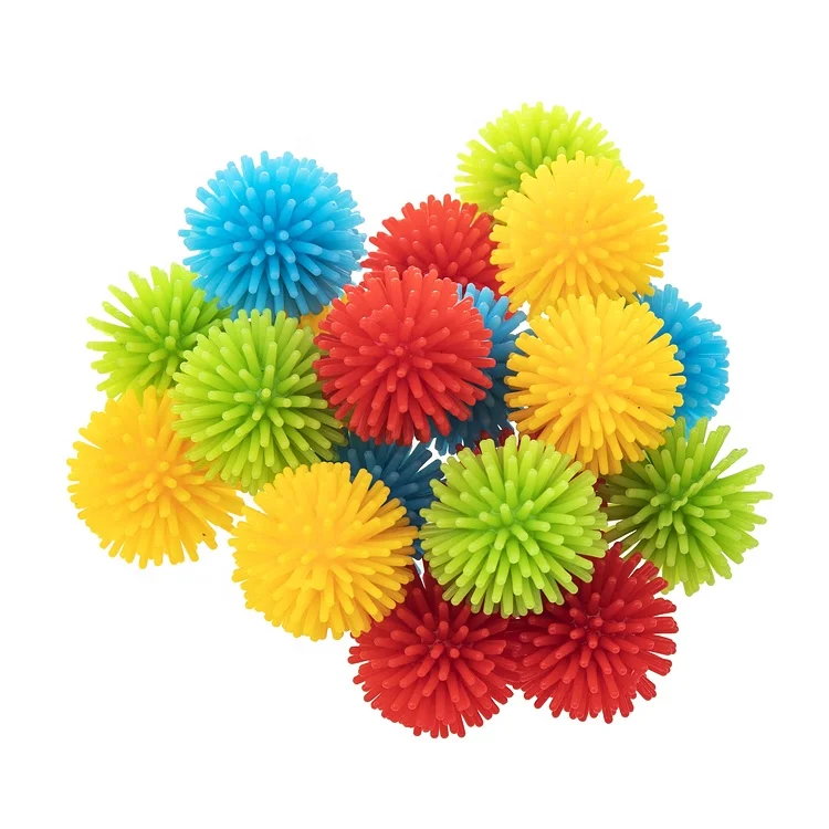 2021 New Design Hot Sale 32mm Jumbo Puffer Spiky Ball Toy Pom Pom Ball