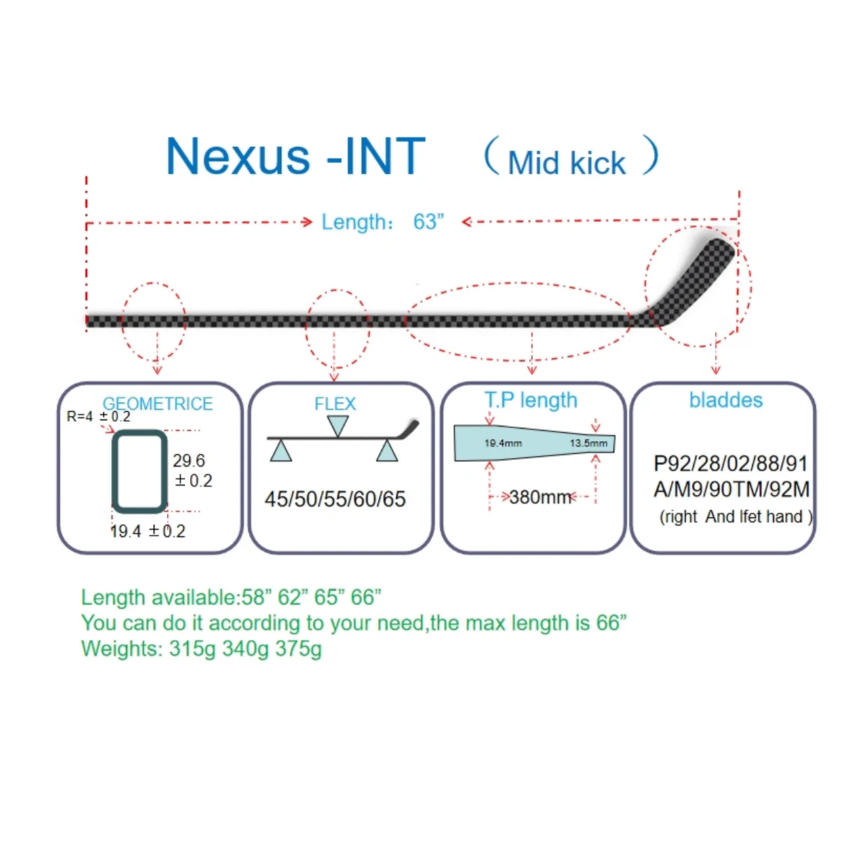 Wholesales  100% Carbon Fiber Hight Quality Hockey Sticks Low Bending Point Best PerformanceTraining Ice Hockey Sticks