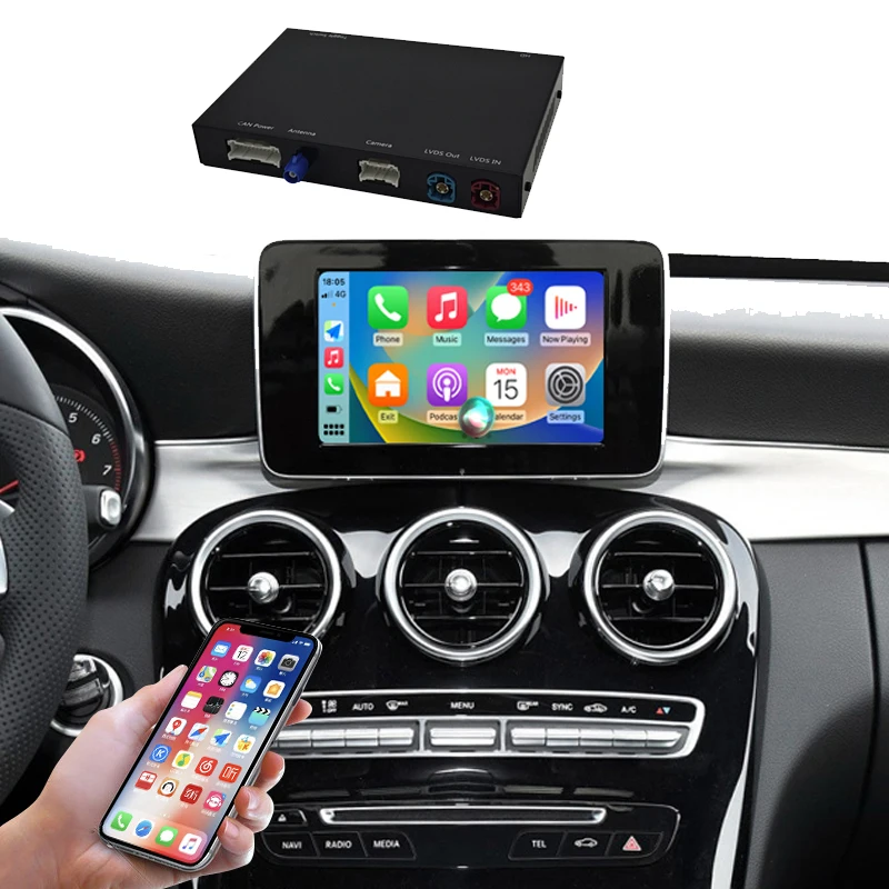 Car Multimedia Player Android Auto Kit W205 Carplay Interface For Benz 5.0 Ssytem 2013-2019