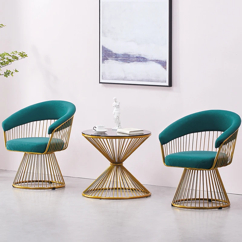 Hotel Luxury Royal Revolving Chair Accent Chair  Living Room Chairs Set Luxury