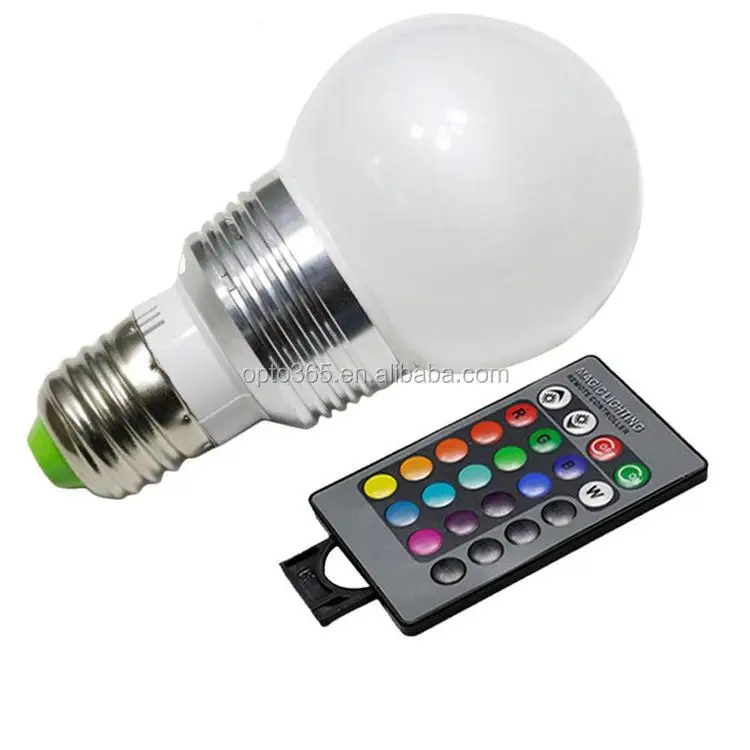 Multi-Color E27 GU10 E14 3W LED Bulb Light with IR 24 Keys Remote Lamp RGB Spotlights for Home 110V 220V Wireless Spotlight