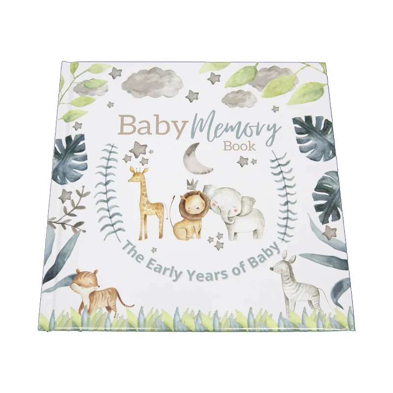 High Quality Custom Baby Journal Hardcover Book Sewn Binding Offset Printing on Kraft Art Paper Quality Paper Hard Cover