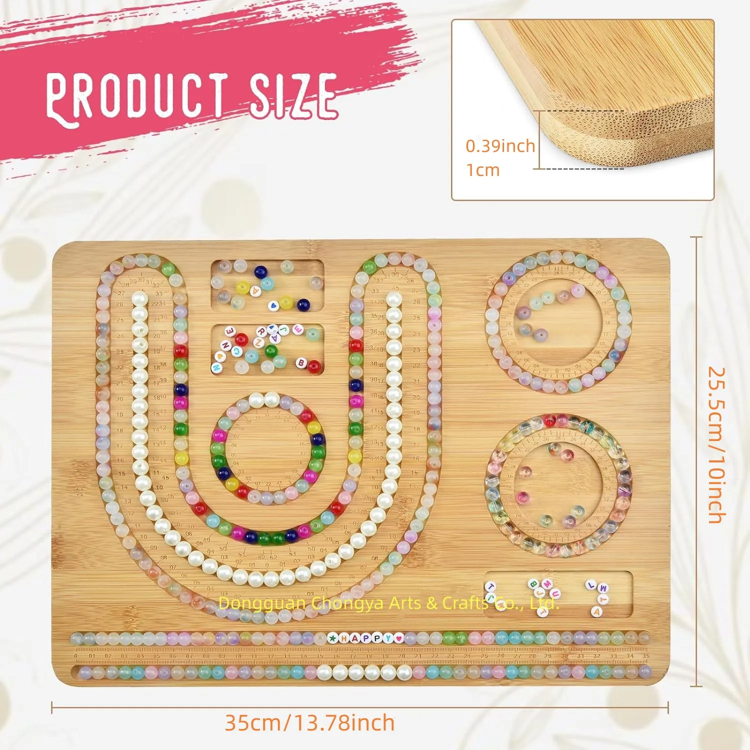 Bamboo Combo Beading Board for Jewelry Bracelets Necklaces Making Bamboo Bead Design Board for Jewelry Making Beading Mats Trays