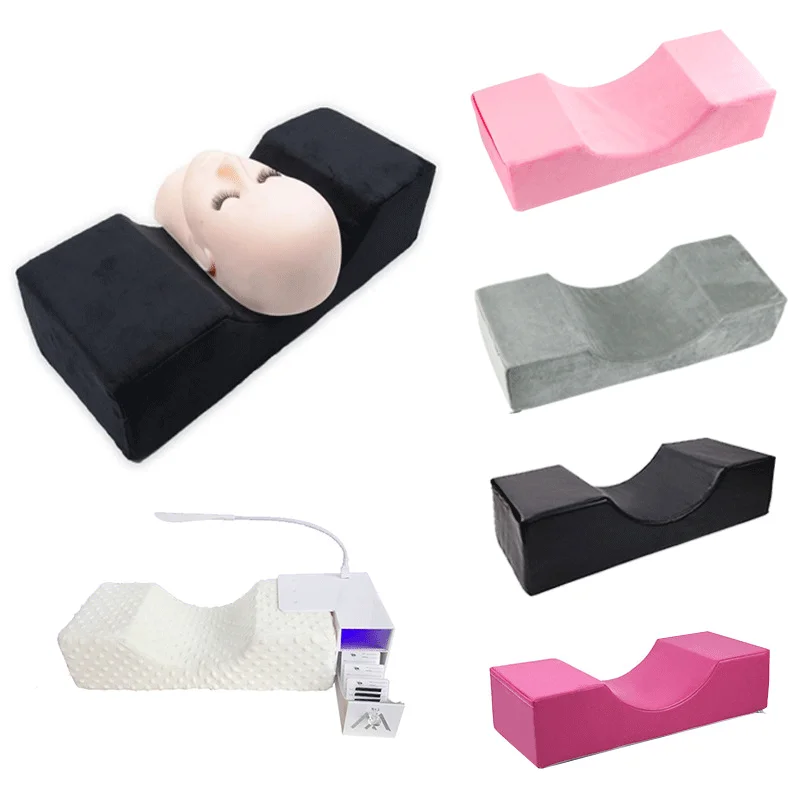 New Headrest Cosmetic Adjustable Neck Head Positioning Eyelash Extension Lash Pillow Light Memory Foam Extension Lash Pillow