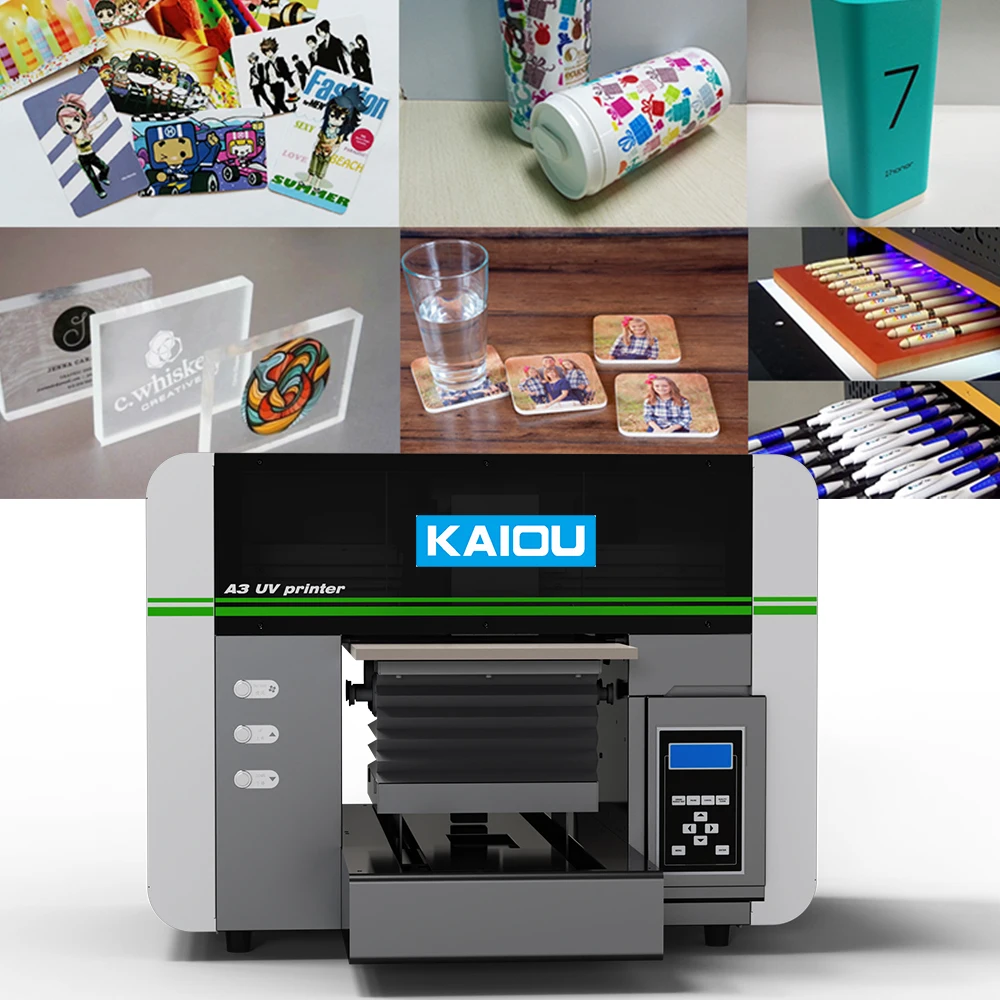 Wholesale Led UV Flatbed Printer UV DTF Printer For Souvenirs & Promotional Bottle Phone Case A3 UV Flatbed Printer