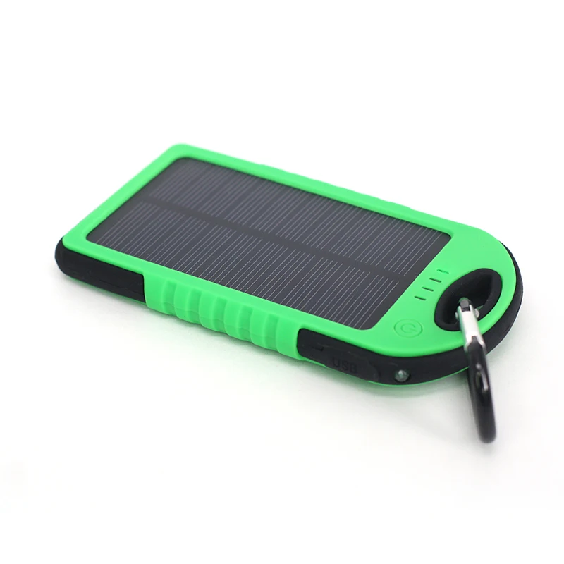 Trending Hot Products Travel Waterproof Slim Solar Power Bank 4000 Mah Dual USB Portable Solar Charger Power Bank With Led Light