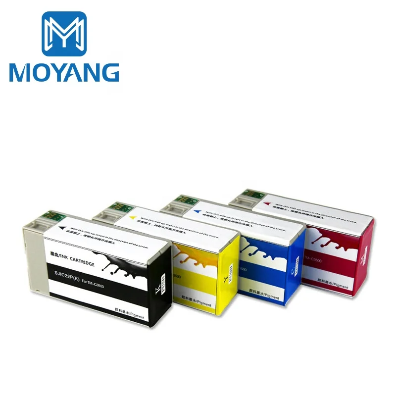 MoYang совместим с картриджами чернил EPSON TM-C3500 SJIC22P(K)/SJIC22P(C)/SJIC22(M)/SJIC22P(Y) картридж принтера для этикеток 3500