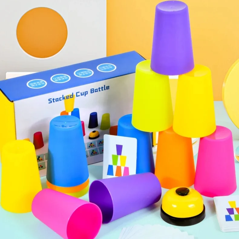 Customized Color Early Educational Desktop Game Toys Make Speed Stacking Cups Stacking Cups Battle
