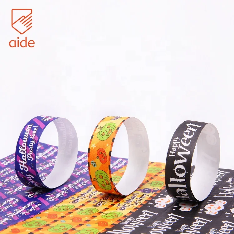 Festival Carnival Waterproof Custom Paper Tyvek Acess Control Wristband Bracelet tyvek paper wristbands for events