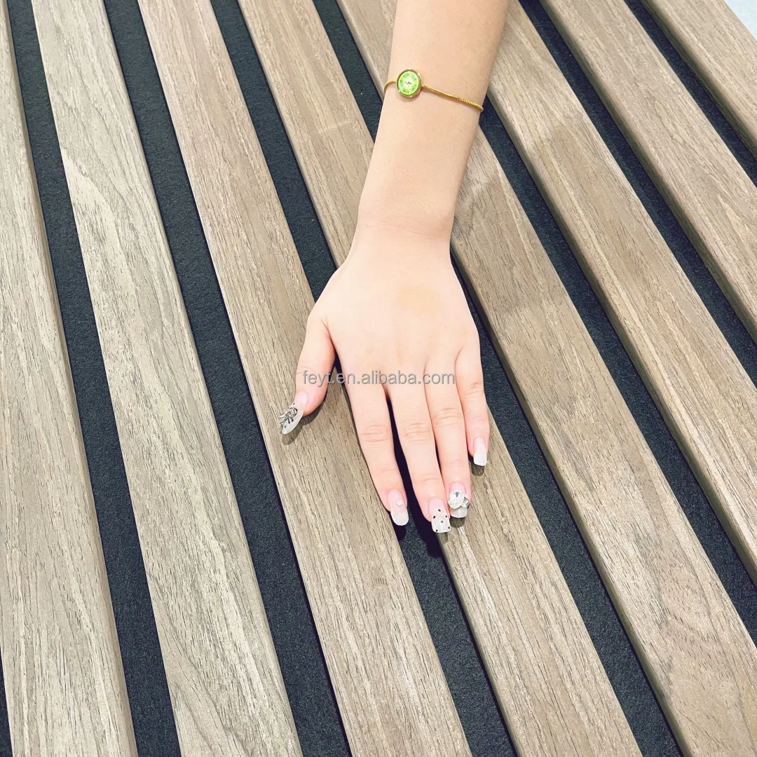FEYT Eco-Friendly Sound Insulation China Wide Wood Slat Sound Proof Panel Boards