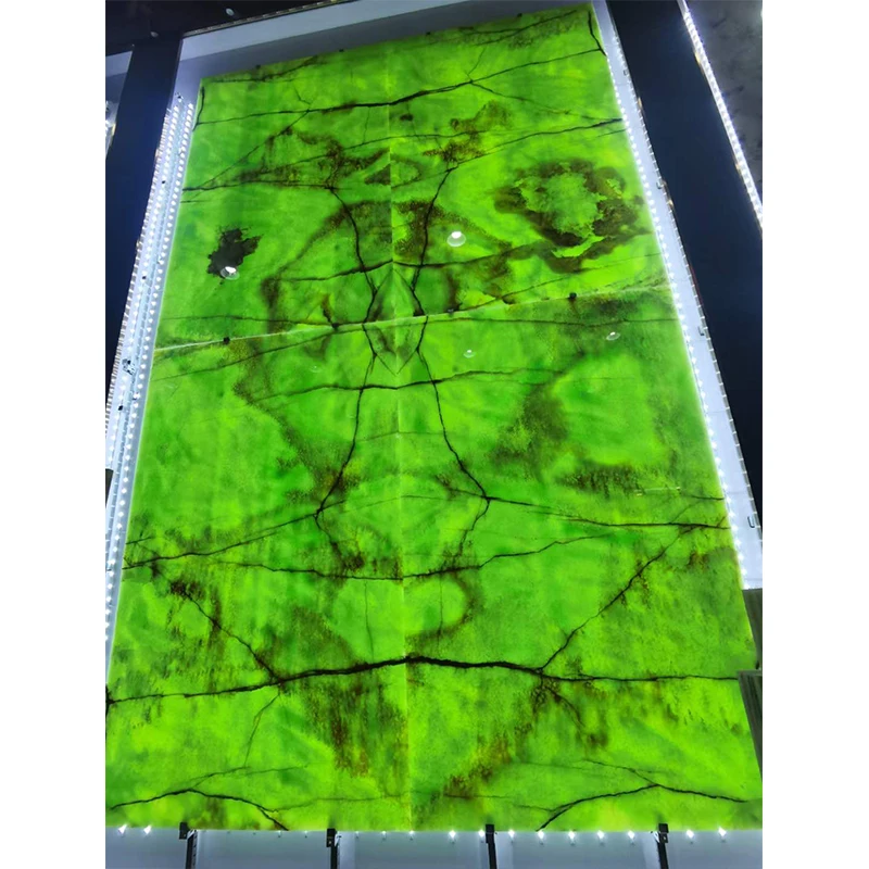 YDSTONE Light Board Translucent Marble Background Wall Backlit Onyx Panel Natural Marble Green Onyx Slab
