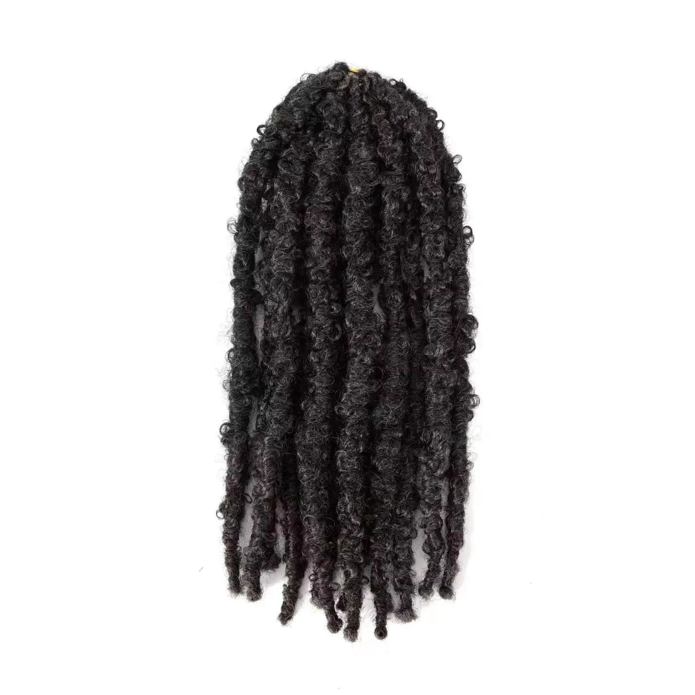 Butterfly Locs Crochet Hair Pre-looped Distressed Soft Faux Locs Crochet Braids Butterfly Twist Braiding Hair for Women