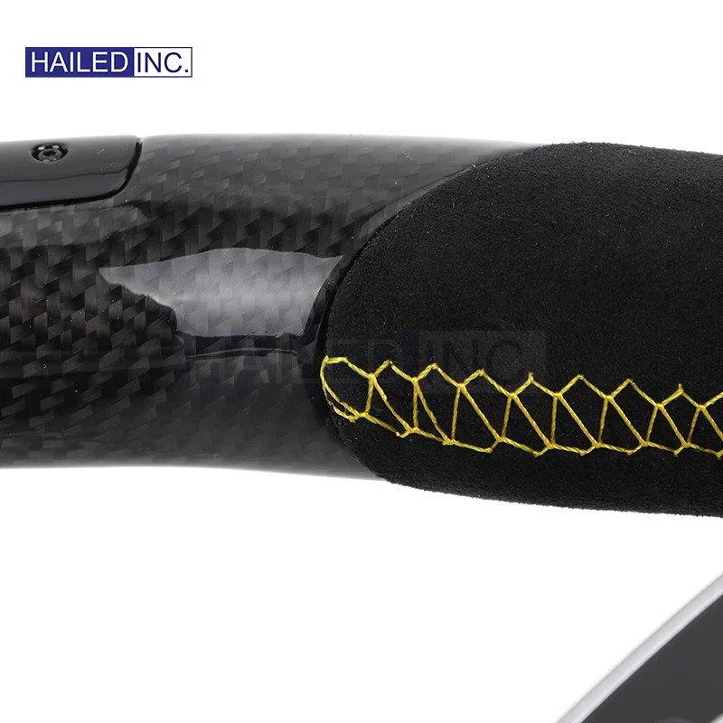 HAILED  With Led Half Alcantara Leather Volant Carbon Fiber Steering Wheel for Mercedes Benz C63s W205 W176 W221 CLS CLA AMG