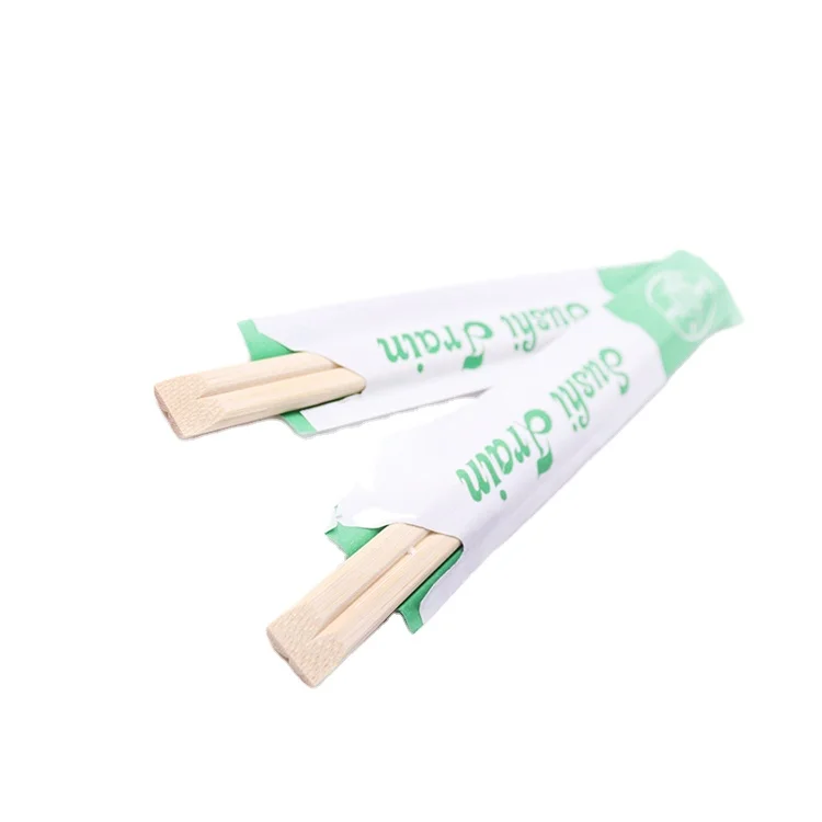 Disposable custom twins tensoge carbonized round bamboo chopsticks for sushi