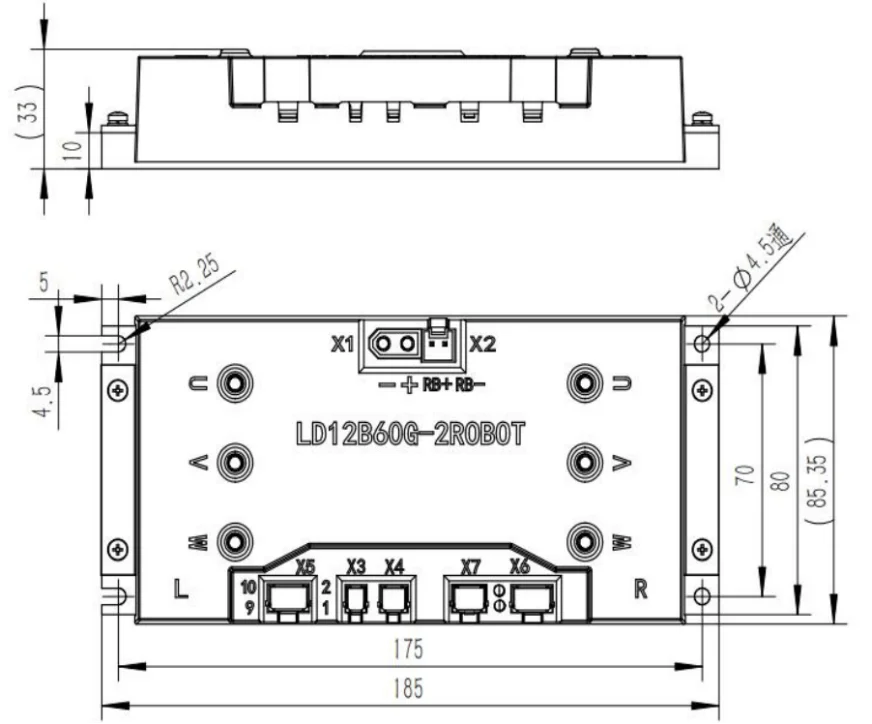 New model of brushless servo motor bldc motor driver  with two motors for agv and robots