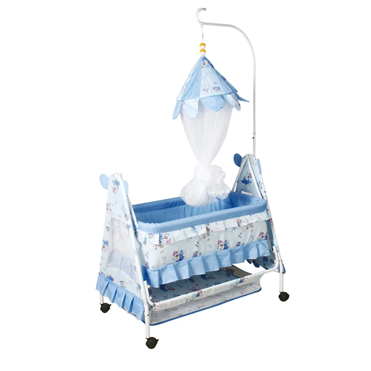 877 детская мебель тканевый материал и кроватка мягкая текстильная с москитной сеткой