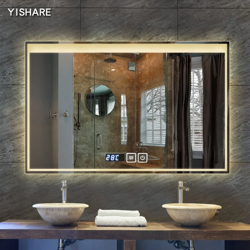 
New Design Hot Selling Hotel House Decoration Wall Mounted Illuminated Smart Led Bath Mirrors 