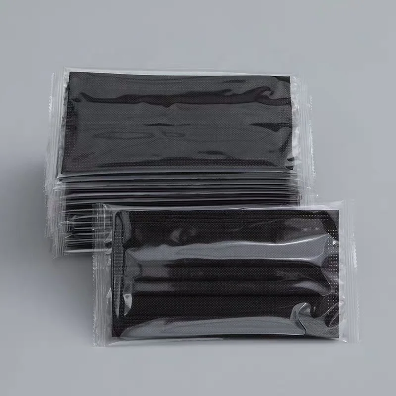 
Disposable protective black face mask non woven 3 ply mask 