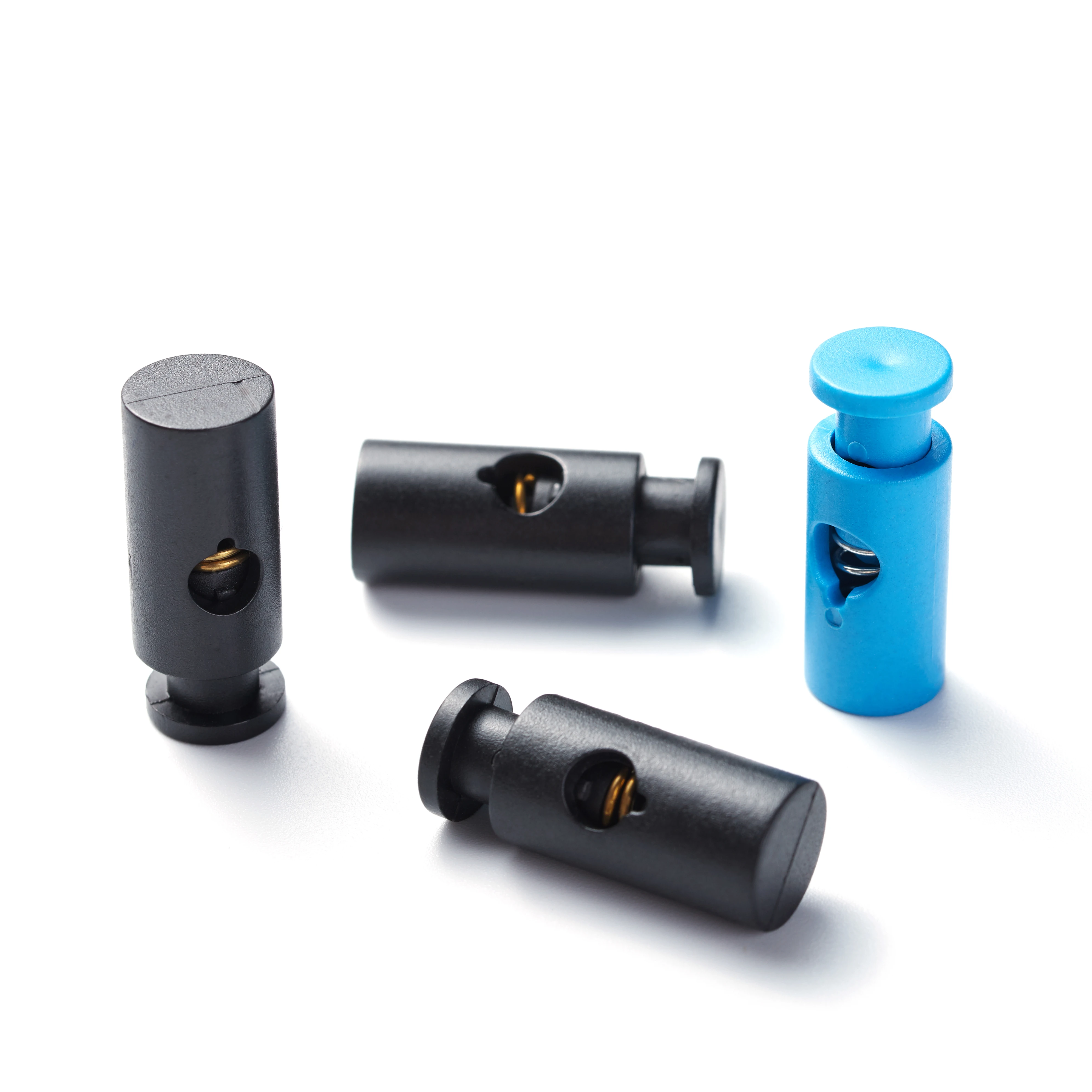 Plastic Cord End Lock Black Cord Stopper Plastic Spring Fastener Cord Lock for Drawstring