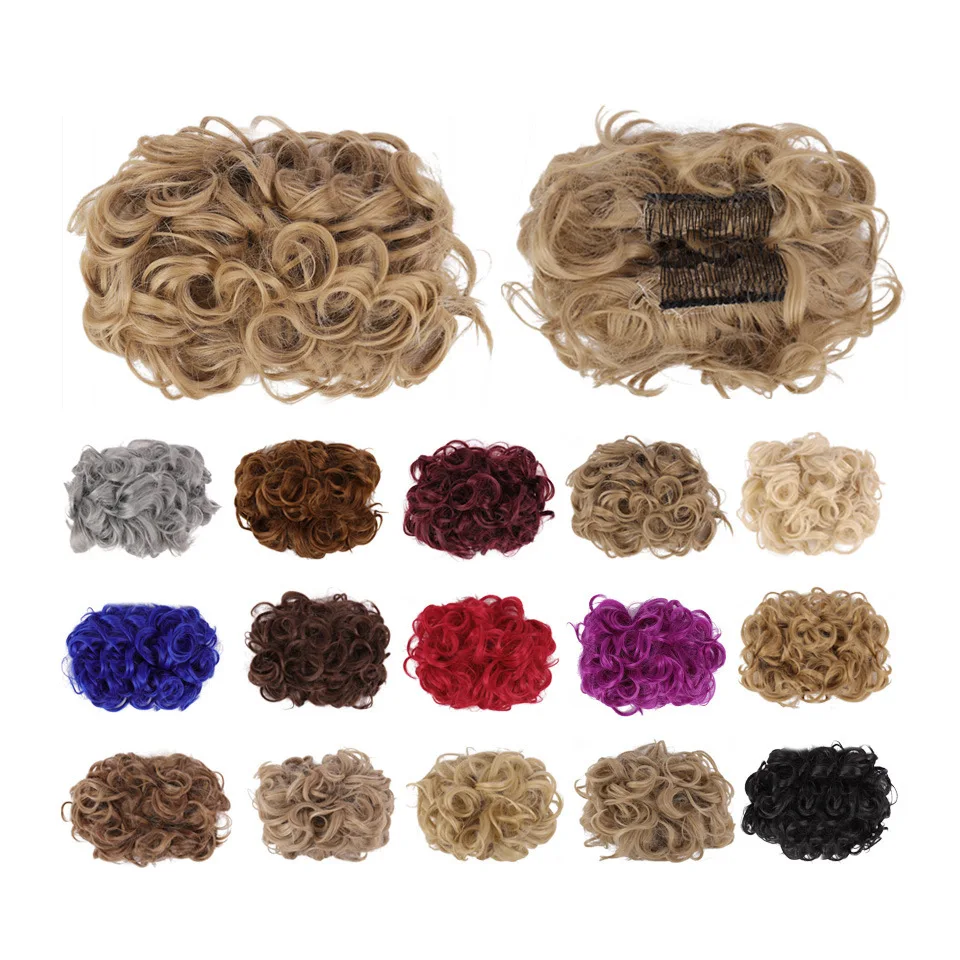 Оптовая продажа, спутанные натуральные эластичные кудрявые шиньоны для наращивания волос, хвост для афро-конского хвоста, волосы, шиньон, синтетический пучок волос