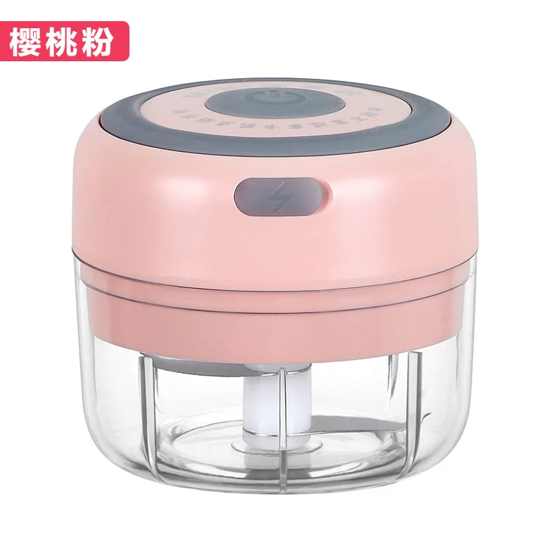 100+250ML Wireless Portable Baby Food Chopper Processor Electric Mini Garlic Grinder Chopper Slicer for Fruits Vegetables Meat