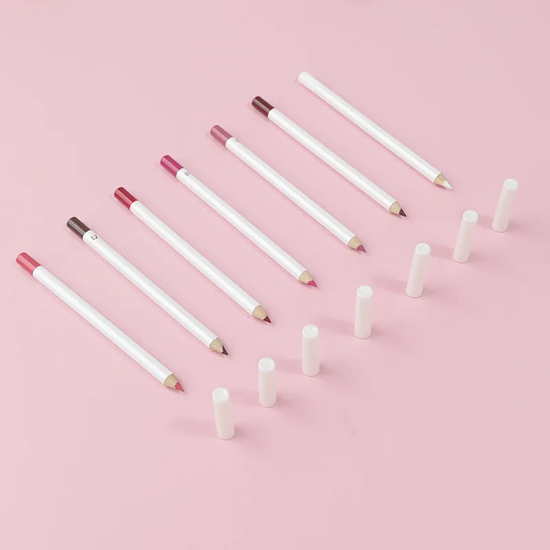 Wholesale oem creamy vegan velvet matte lip liner private label white lip liner pencil