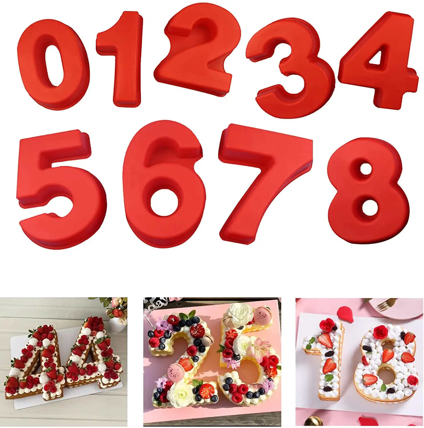 Wholesale Silicone baking mold 3D Figure cake pan baking set for pastry chocolate cake decorating mold Birthday