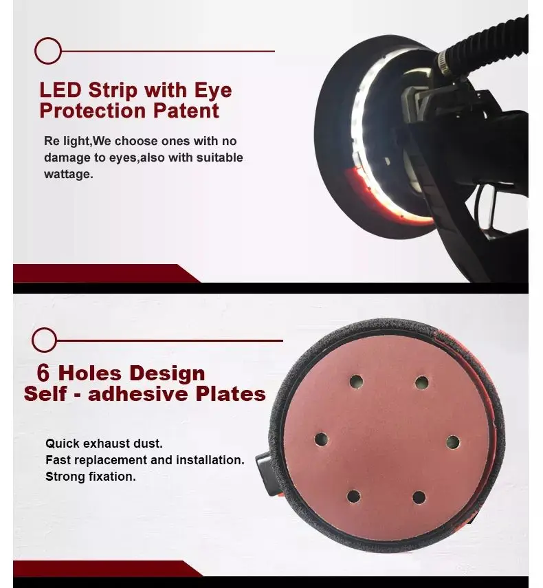 SZL-225-2 240V Electric Professional Dust Free Vacuum and Environmental Protection Drywall Wall Sander Festool